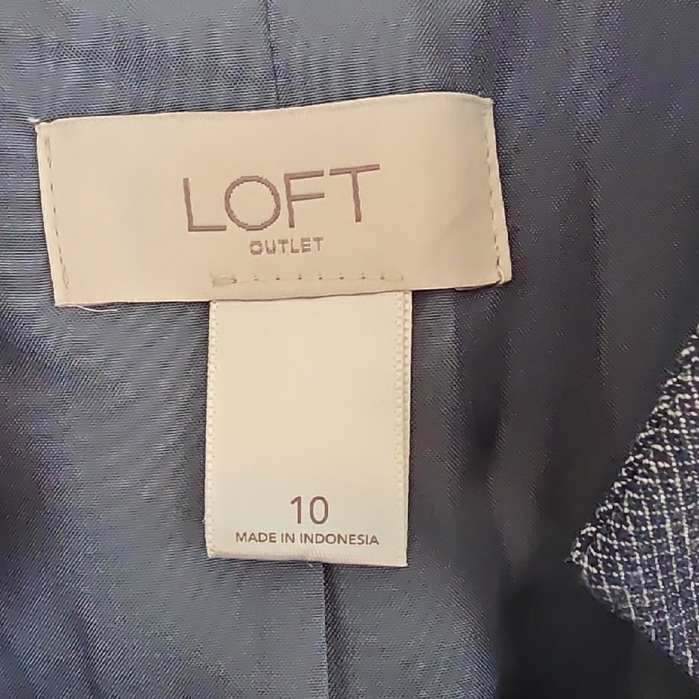 LOFT Women's Charcoal Blazer Jacket - Picture 2 of 5